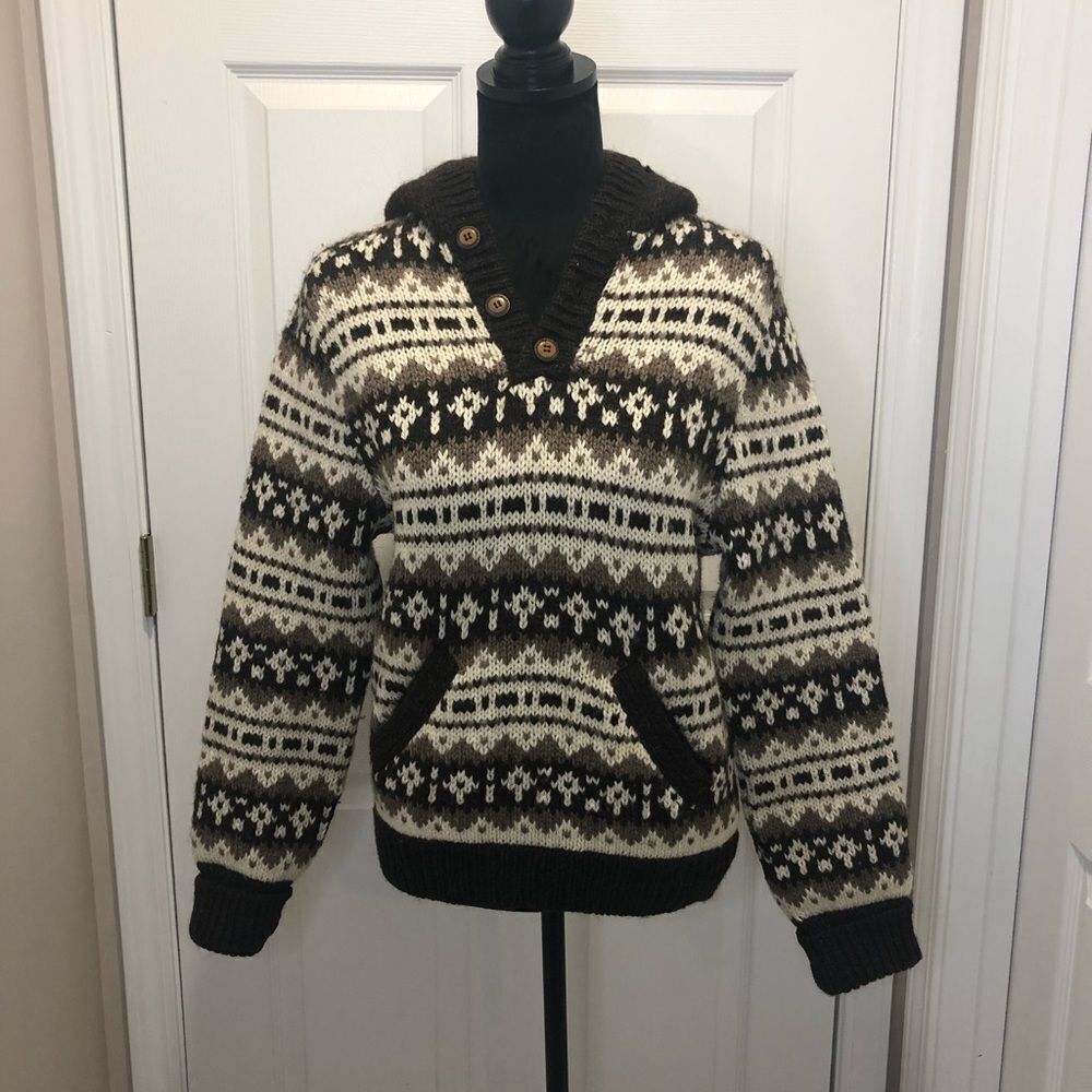 Runox Scandia Strik Pure Wool hooded long sleeve sweater